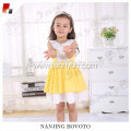 Girl summer sleeveless doll collar yellow dress